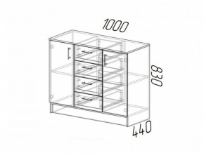 Комод К1000-2Д ЛДСП венге-лоредо в Орске - orsk.magazinmebel.ru | фото - изображение 2