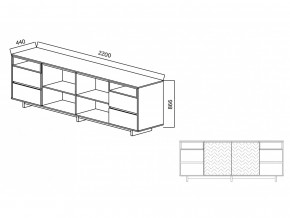 Комодино Moderno-2200 Ф1 в Орске - orsk.magazinmebel.ru | фото - изображение 3