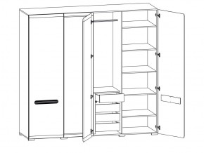 Шкаф 205-SZF2D2L/21/22 Ацтека белый в Орске - orsk.magazinmebel.ru | фото - изображение 2