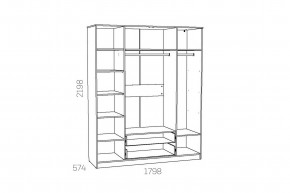 Шкаф комбинированный Оливия НМ 011.84 Х в Орске - orsk.magazinmebel.ru | фото - изображение 3