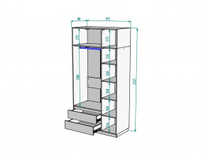 Шкаф Malta light H298 с антресолью HA3 Белый в Орске - orsk.magazinmebel.ru | фото - изображение 2