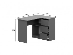 Стол угловой Денвер Графит серый в Орске - orsk.magazinmebel.ru | фото - изображение 2