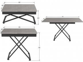 Стол универсальный трансформируемый Генри бетон чикаго в Орске - orsk.magazinmebel.ru | фото - изображение 2